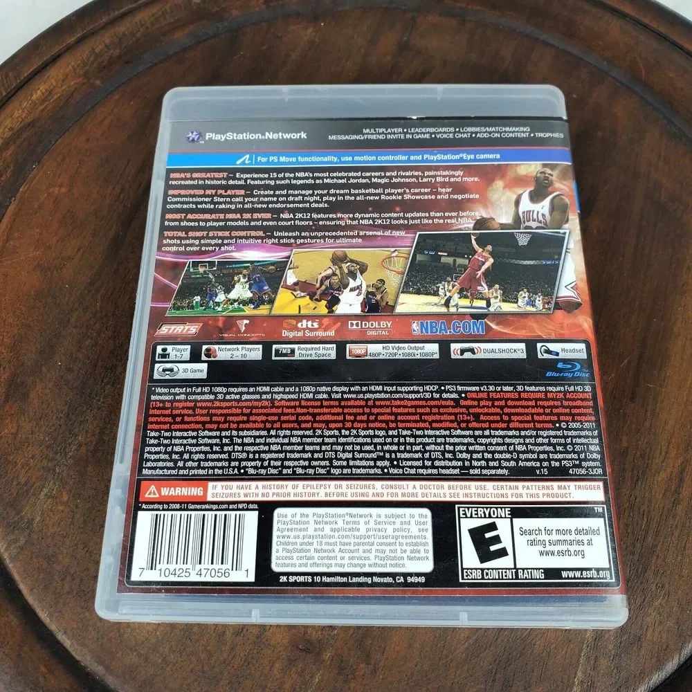 NBA 2K12 Sony Playstation 3 PS3 Game With Manual